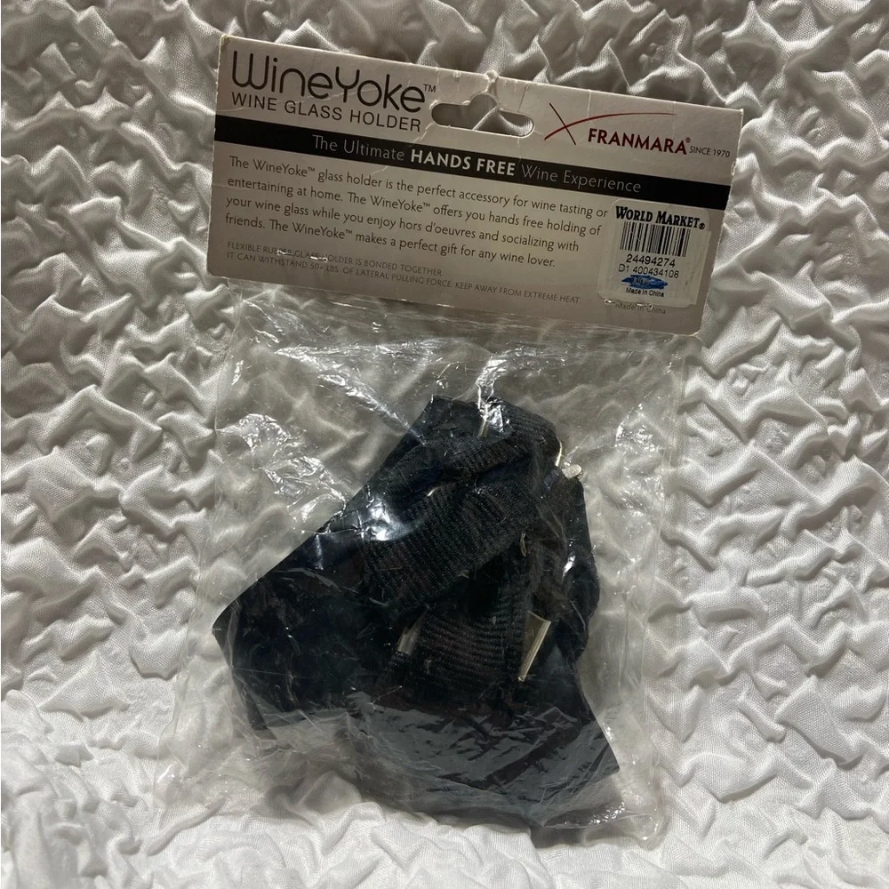 Gag Gift Franmara WineYoke Glass Holder NWT Perfect Gift White Elephant Gift